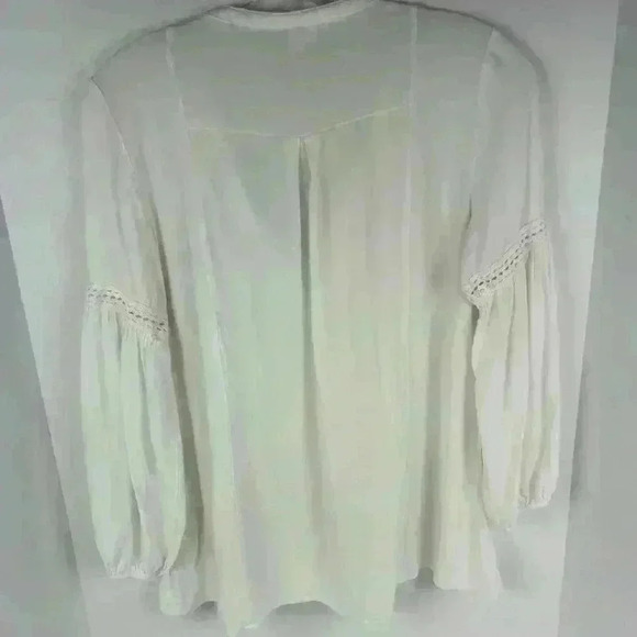 Andree by Unit Women's White Crochet Lace Tunic Blouse Size S - Picture 7 of 8